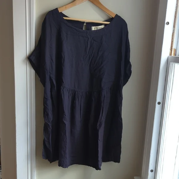 NWT Free People We The Free Black Moon City Tunic Top Size Large - Picture 1 of 12